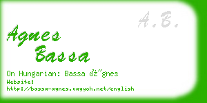 agnes bassa business card